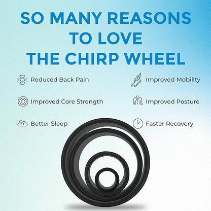 Chirp Wheel Foam Roller ??Targeted Back & Neck Relief, Lumbar Spine Stretcher, Spinal Decompression