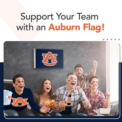 Auburn Tigers College Sports Printed Flag - NCAA Licensed - Nylon - School Banner (Blue) (2' x 3')
