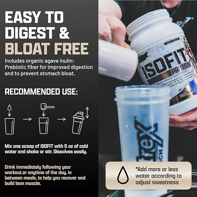 Nutrex Research IsoFit Whey Protein Powder Instantized 100% Whey Protein Isolate (70 Servings