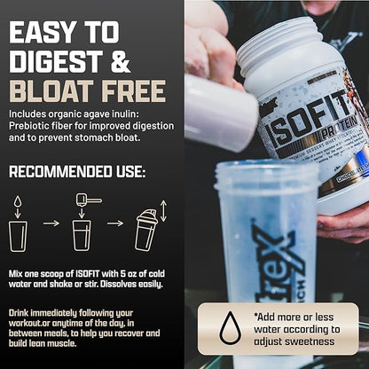 Nutrex Research IsoFit Whey Protein Powder Instantized 100% Whey Protein Isolate (70 Servings