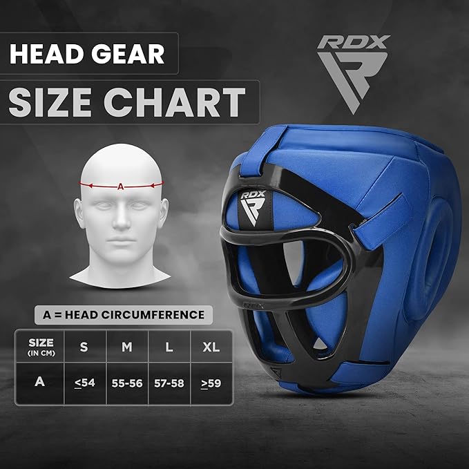 RDX Boxing Headgear MMA Muay Thai, Removable Face Grill, Head Gear for Sparring Grappling Martial