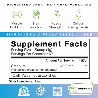 Muscle Feast Creapure - Micronized Creatine Monohydrate Powder | Premium Pre-Workout or