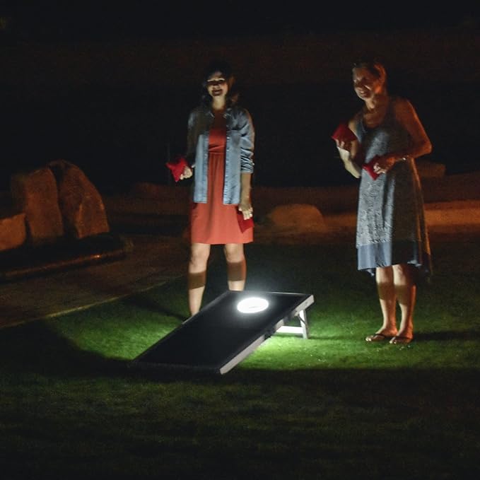 GoSports 4 x 2 ft Aluminum Cornhole Game Sets – Choose LED Lights or Standard - Set Includes 2