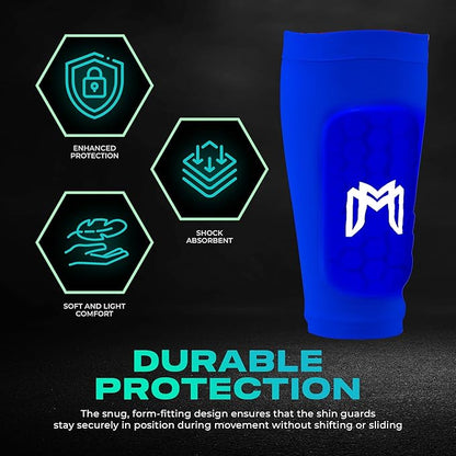Mini Shin Guards Soccer – Built in Shin Pad Sleeves for Mens, Women, Teens - Small Shin Guards