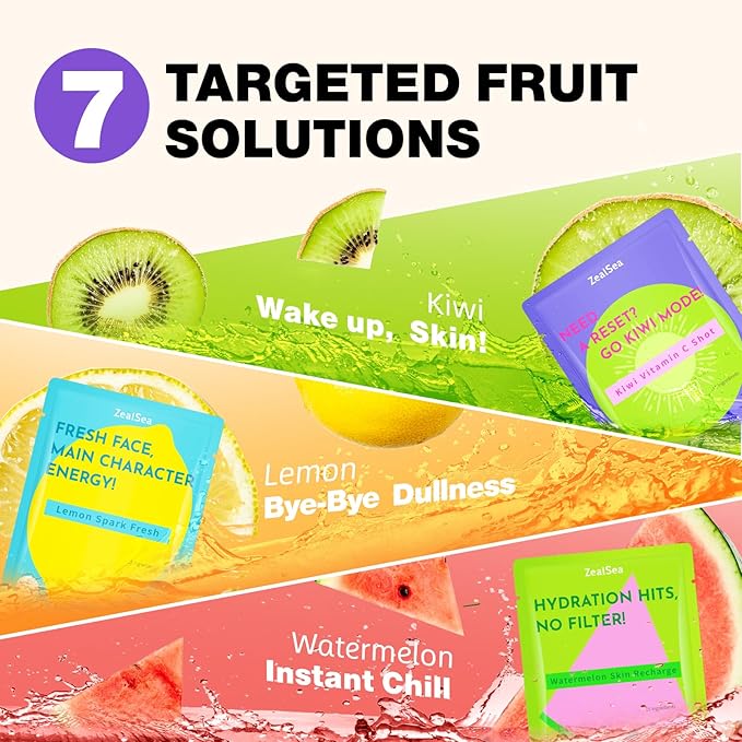 ZealSea Clean Beauty Face Masks Skincare, Minimalism 15 Ingredients Sheet Mask, Deep Hydration
