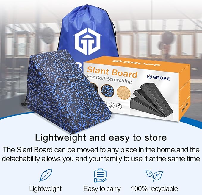 Slant Board Squat Wedge for Calf Stretchingï¼? Pcs 12" x 6.3" Foot Stretcher Balance Board for