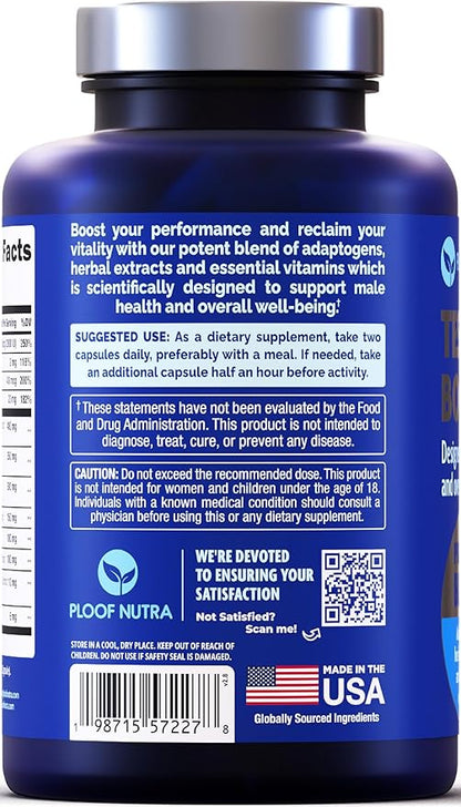 Testosterone Booster Supplement for Men - Male Enhancing Test Boost - Ashwagandha, Tongkat Ali