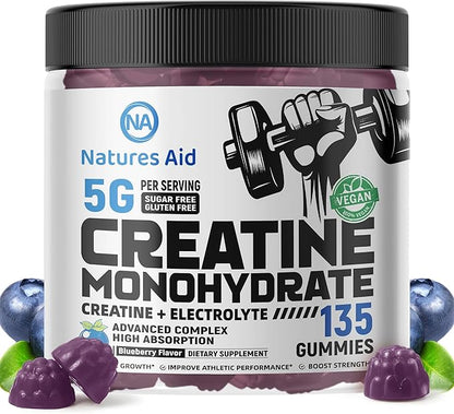 Creatine Monohydrate Gummies (5g) – Pre-Workout Energy & Muscle Growth Support for Men & Women |