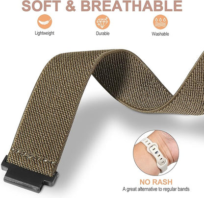 Elastic Nylon Watchband Compatible with Garmin Forerunner 235/220/230/620/630/735XT,Soft Adjustable