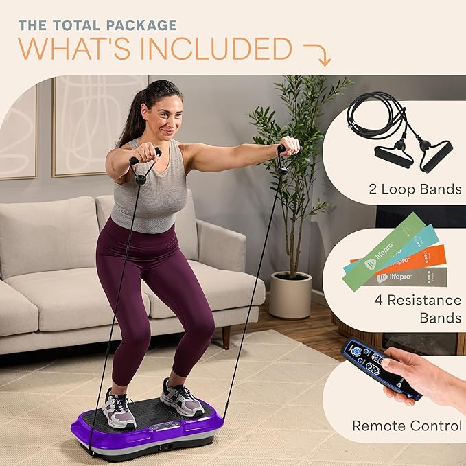 Lifepro Waver Vibration Plate Exercise Machine for Lymphatic Drainage, Muscle Activation, Full-Body