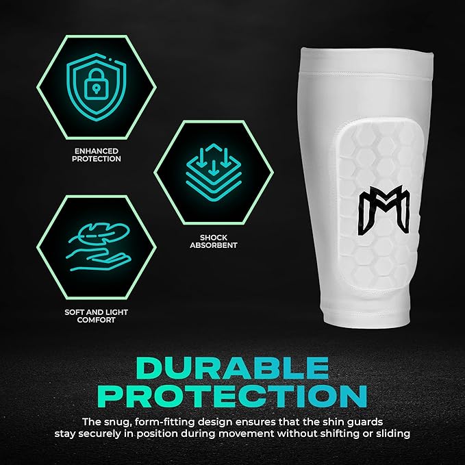 Mini Shin Guards Soccer – Built in Shin Pad Sleeves for Mens, Women, Teens - Small Shin Guards