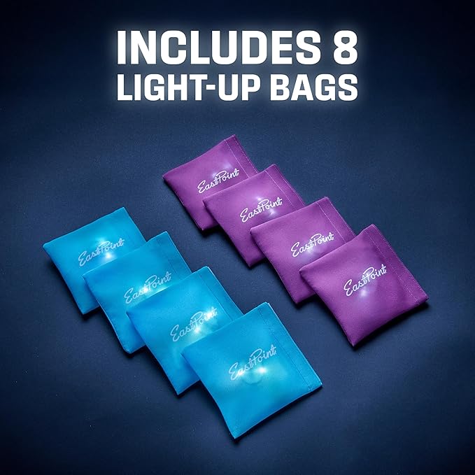 EastPoint Sports Go! Gater Cornhole – Light-Up and Travel Versions – Easy Storage & Light-Weight