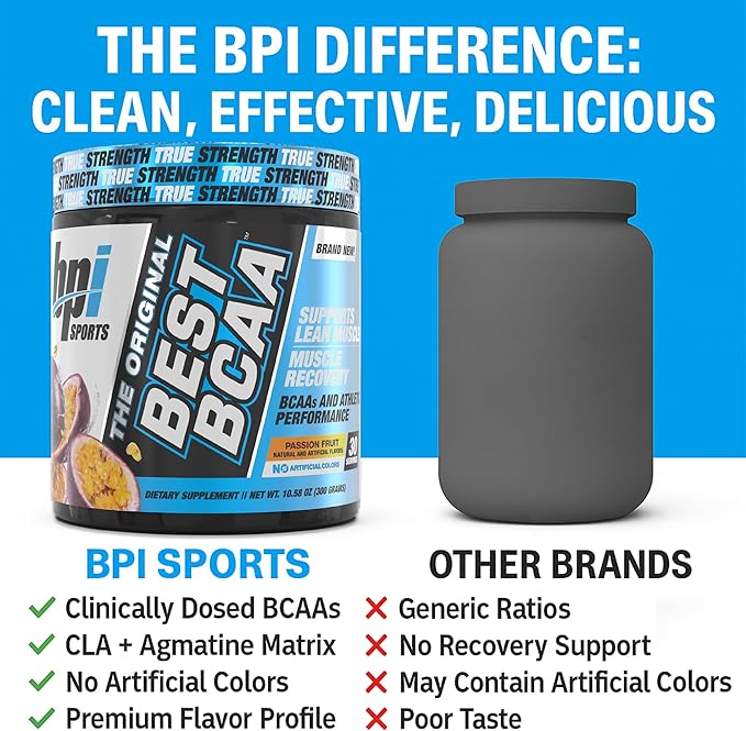 BPI Sports Best BCAA Powder - Muscle Recovery Support - Branched Chain Amino Acids | Building