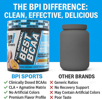 BPI Sports Best BCAA Powder - Muscle Recovery Support - Branched Chain Amino Acids | Building