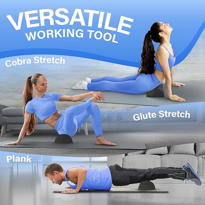 Yes4All Medium Firm Half Foam Rollers for Post-Workout Relaxation, 12/18/24/36 inch PE Foam Roll