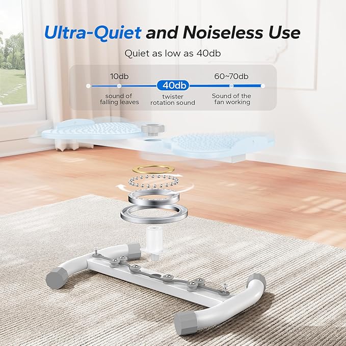 MERACH Waist Twister Machine, Ab Twist Board with 300 lbs Weight Capacity, Abs Workout for Slim