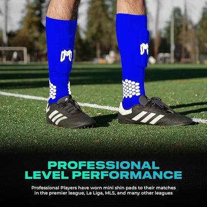 Mini Shin Guards Soccer – Built in Shin Pad Sleeves for Mens, Women, Teens - Small Shin Guards