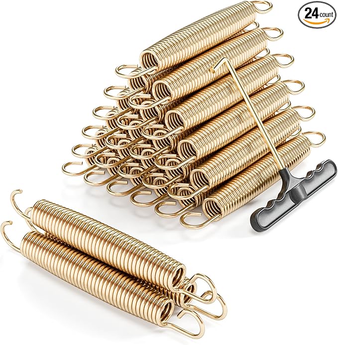 Trampoline Springs Heavy Duty with Swivel & Straight Hooks, Stainless Steel Trampoline Accessories
