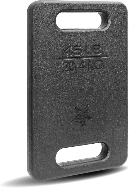 Yes4All Ruck Weight Plate, Cast Iron Rucking Plates with Wide Grip for Swings, Squat, Strength