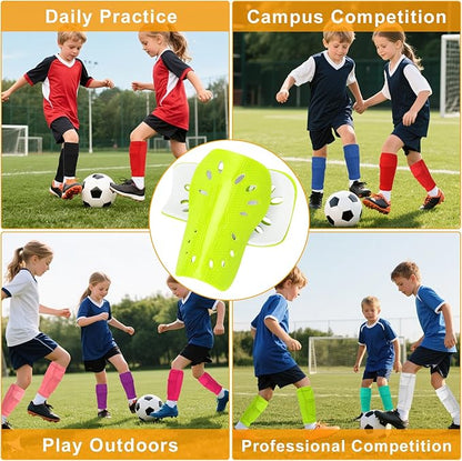 2 Pairs Shin Guards Soccer for Kids,Shin Pads Extra Lightweight Breathable Slide in Shin Guard for