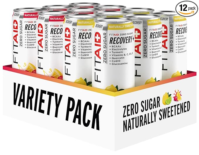 FITAID ZERO Sugar, Keto-Friendly, Number 1 Post-Workout Recovery Drink, Contains Zero Sugar, BCAAs
