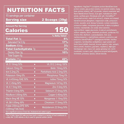 UpNourish Strawberry Banana Vegan Protein Powder 54 Superfoods Powder,1.5 Billion CFU Probiotics