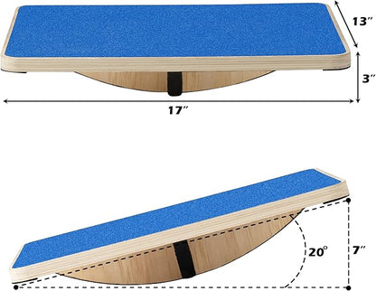 Multi-Optional Wooden Balance Board for all kind of balance tranning, Extra-Large Anti-Slip Wobble