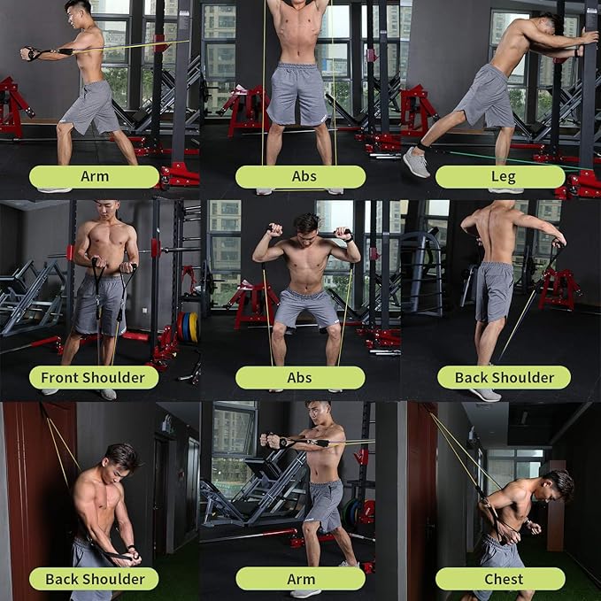 WHATAFIT Resistance Bands, Exercise Bands，Resistance Bands for Working Out, Work Out Bands with