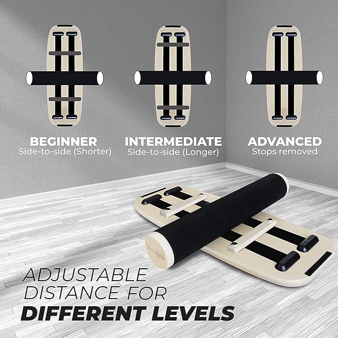 Yes4All Balance Board Sports Trainer, Surf Trainer Board With Adjustable Stoppers, Improve Core