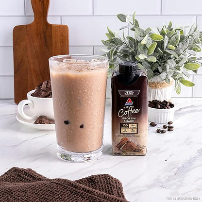 Atkins Mocha Latte Iced Coffee Flavored Protein Shake, High Protein, Low Glycemic, Low Carb and Low