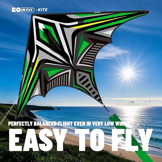 Delta Mecha Kite - for Kids & Adults, Easy to Fly, 36 x 55 Inches, Beginner Kites for Beach Days &