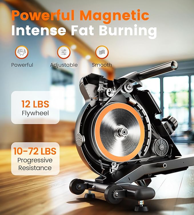 YOSUDA Magnetic/Water Rowing Machine for Home - Rower Machine Use with Bluetooth, App Supported