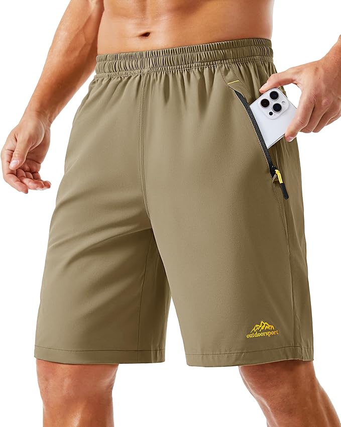 TACVASEN Men's Running Athletic Shorts 9" Quick Dry Workout Gym Shorts Lightweight Summer Shorts 3