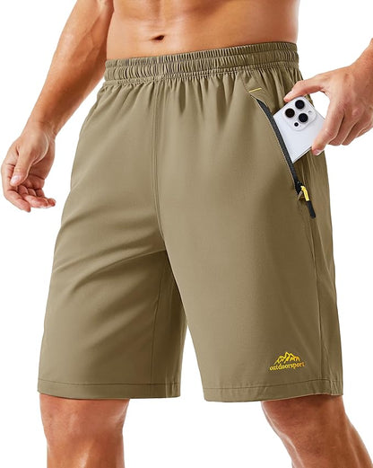 TACVASEN Men's Running Athletic Shorts 9" Quick Dry Workout Gym Shorts Lightweight Summer Shorts 3