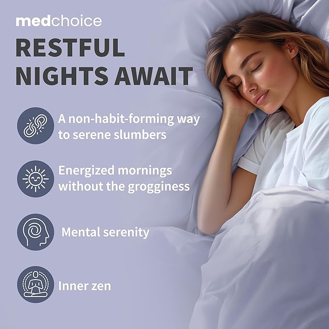 12-in-1 Sleep Support Capsules - Melatonin-Free and Non-Habit Forming Sleep Supplement with a