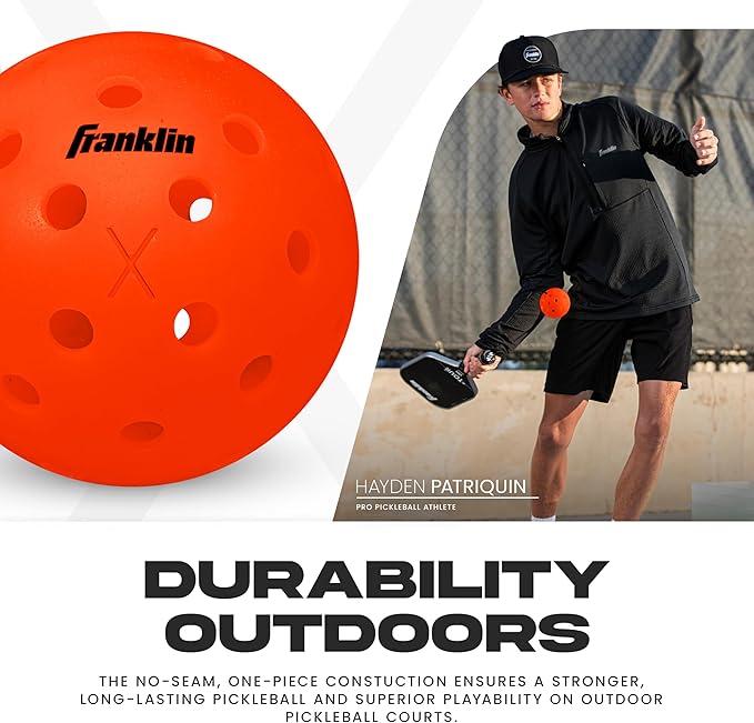 Franklin Sports X-40 Outdoor Pickleballs - Official Ball of USA Pickleball, APP Tour + US Open