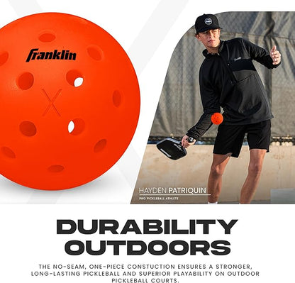 Franklin Sports X-40 Outdoor Pickleballs - Official Ball of USA Pickleball, APP Tour + US Open
