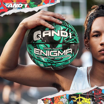 AND1 Enigma Basketball - Streetball for Indoor and Outdoor Use, Deep Channel Construction and