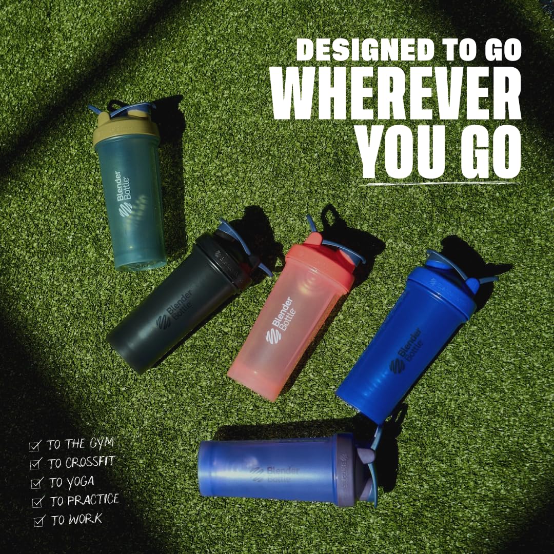 BlenderBottle Classic V2 Plastic Shaker Bottle 20 oz Clear/Black
