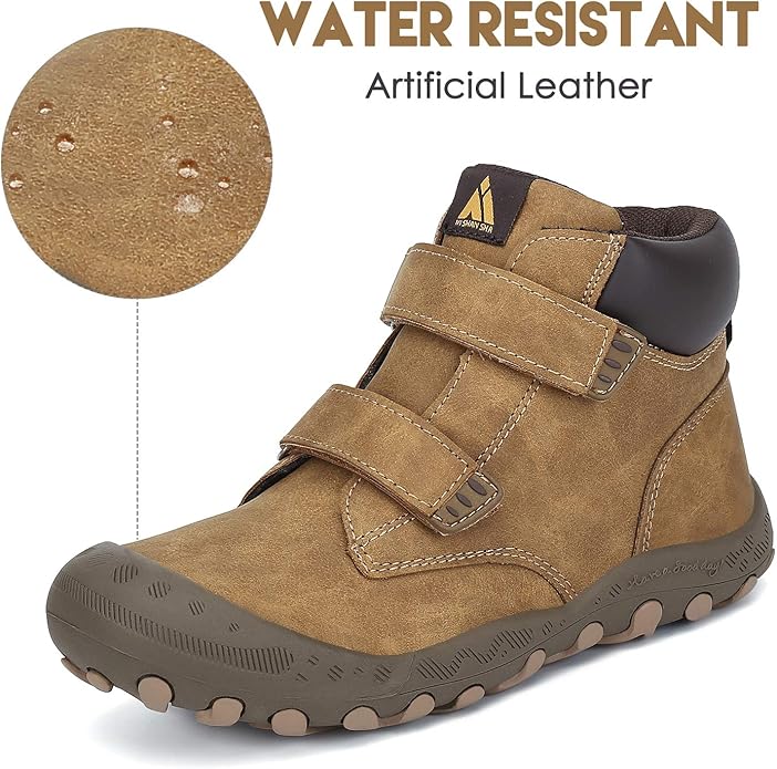 Mishansha Kids Hiking Boots Toddler Girls Boys Hiking Shoes Water-Resistant Anti-Collision Non-Slip