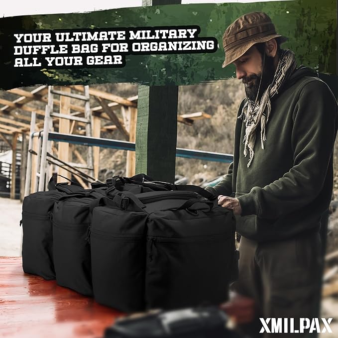 100L Large Military Duffle Bag Deployment Duffel Bag Sports Equipment Travel Luggage Bag with