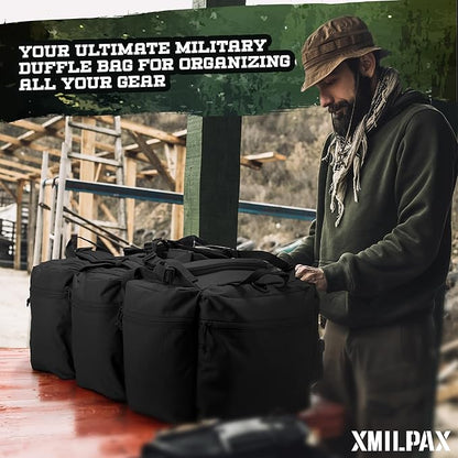 100L Large Military Duffle Bag Deployment Duffel Bag Sports Equipment Travel Luggage Bag with