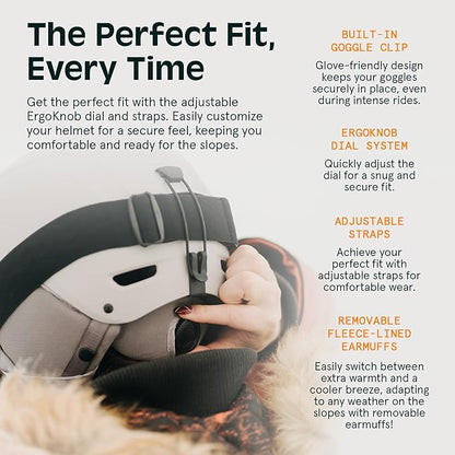 Retrospec Zephyr Ski Helmet - Snowboard Helmet for Adults & Youth - Adjustable Fit with Breathable