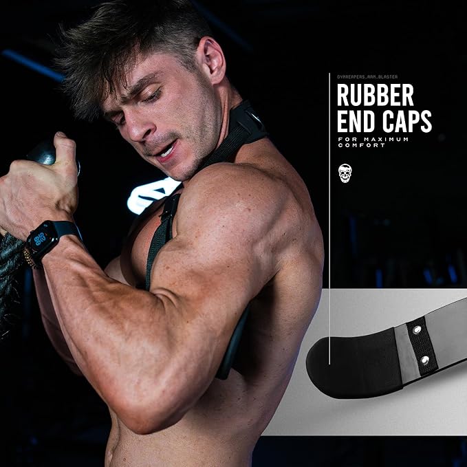 Gymreapers Bicep Arm Blaster - Bicep Curl Isolator w/Contoured, Padded Edges - Adjustable Bicep