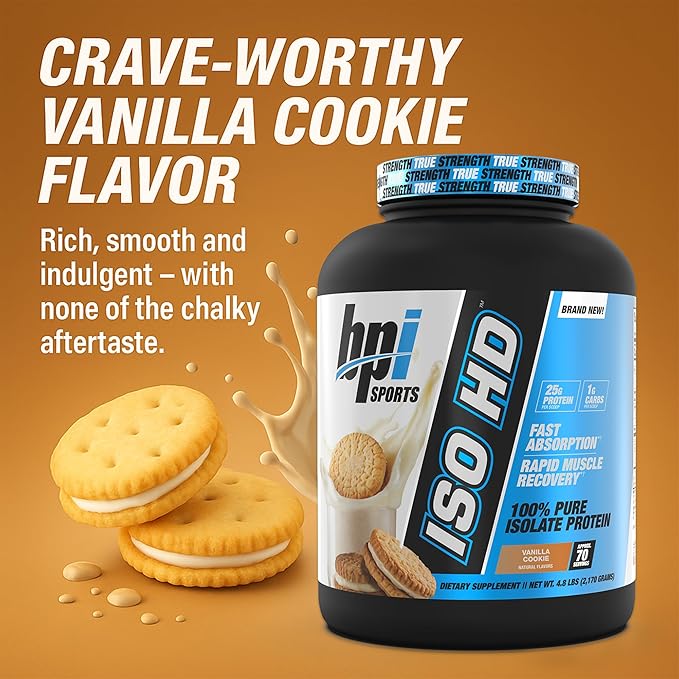 BPI Sports ISO HD Isolate Protein Powder ??100% Whey Isolate, Protein Powder for Muscle Gain