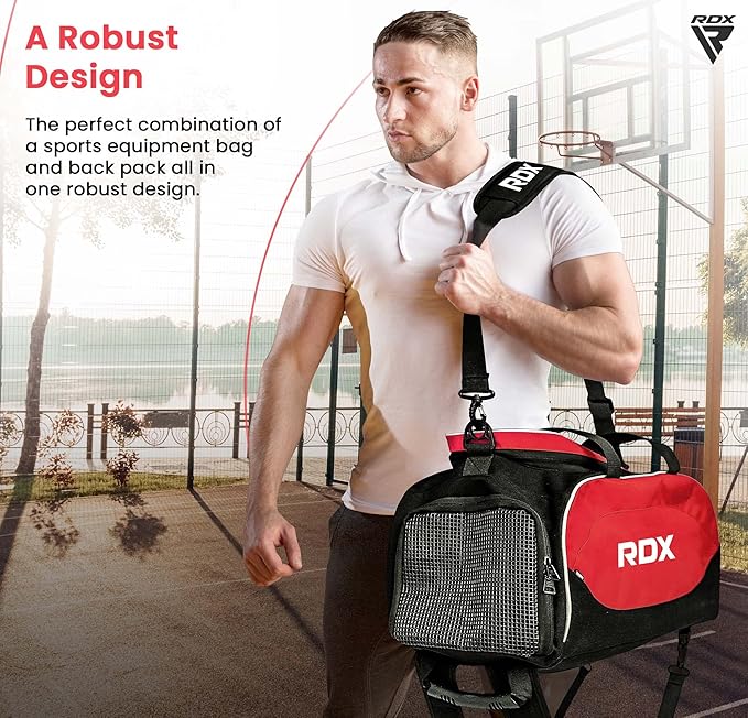 RDX 50L Gym Bag with Ventilated Shoes Compartment, All In One Backpack Duffle Holdall, Fitness