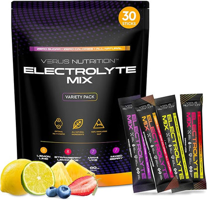 Electrolytes Hydration Sticks No Sugar - Zero Calorie Variety Pack | Sugar Free Electrolytes for