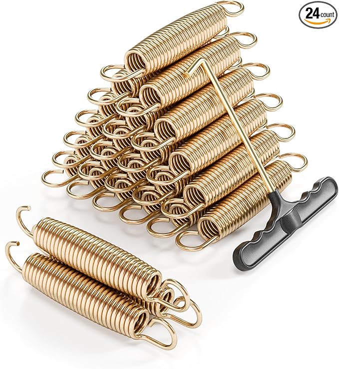 Trampoline Springs Heavy Duty with Swivel & Straight Hooks, Stainless Steel Trampoline Accessories