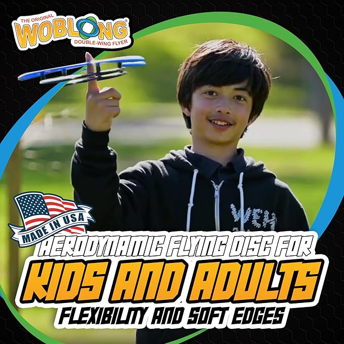 Double Wing Flyer – Aerodynamic Flying Disc for Families & Adults Playing Catch, Sports Toys for