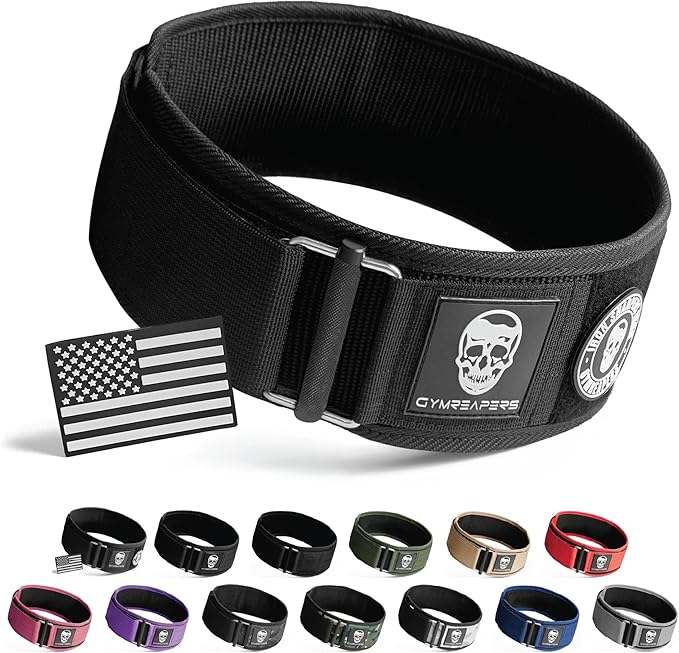 Gymreapers Quick Locking Weight Lifting Belt for Men Gym Belt for Powerlifting Deadlift Belt with 4